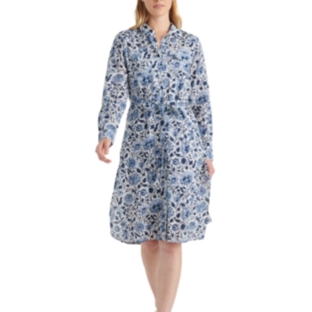 Lucky Brand Tricia Western Dress, Blue, Size Small